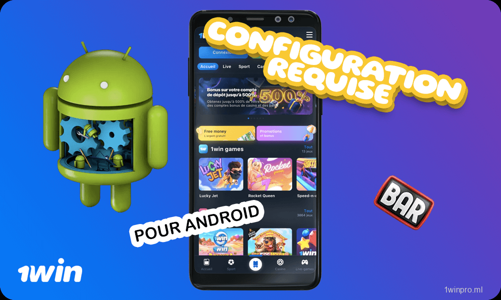 Tableau avec 1win Configuration requise pour Android