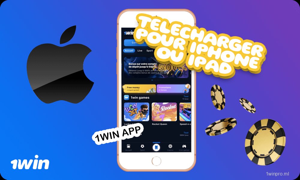 Instructions étape par étape comment Telecharger 1win App pour iPhone ou iPad