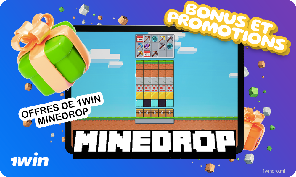 Les joueurs maliens peuvent profiter de diverses promotions et bonus qui amélioreront leur expérience de jeu sur 1win MineDrop